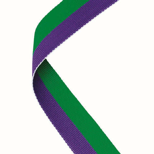 MEDAL RIBBON PURPLE/GREEN - 30 X 0.875in