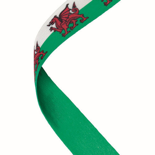 MEDAL RIBBON WELSH FLAG - 30 X 0.875in