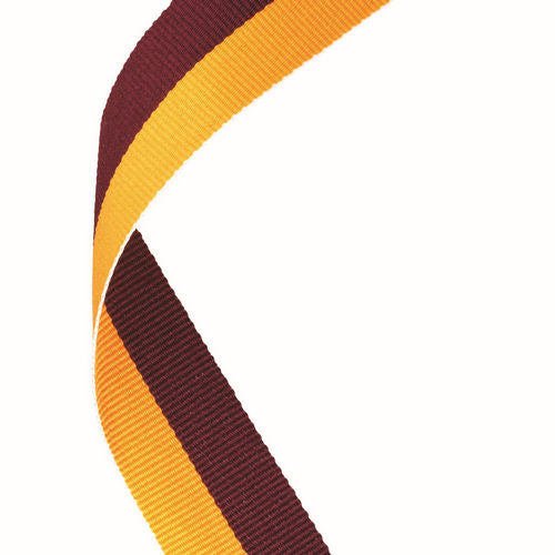 MEDAL RIBBON MAROON/GOLD - 30 X 0.875in