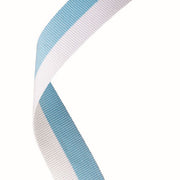 MEDAL RIBBON SKY BLUE/WHITE - 30 X 0.875in