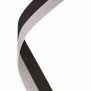 MEDAL RIBBON BLACK/GREY - 30 X 0.875in