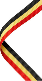 MEDAL RIBBON RED/YELLOW/BLACK - 30 X 0.875in