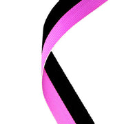 MEDAL RIBBON BLACK/PINK - 30 x 0.875in