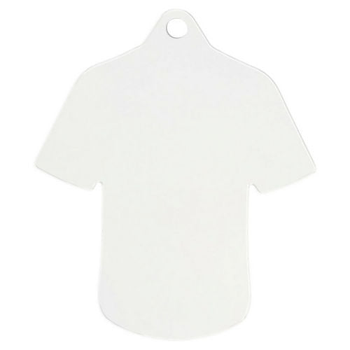 PLAIN WHITE SHIRT MEDAL USED FOR SUBLIMATION - 2.75 x 2.5in