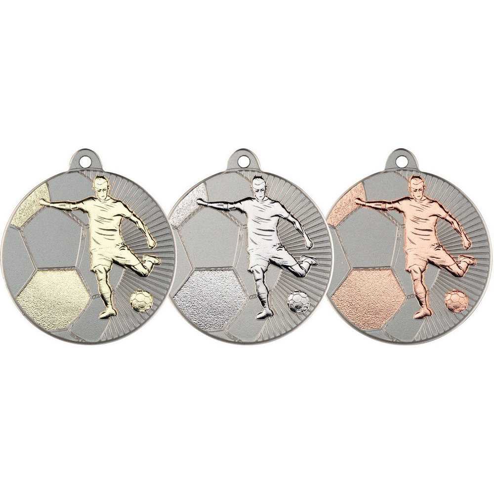 Football Two Colour Medal - 50mm by Legacy Outfitters