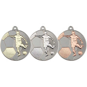 Football Two Colour Medal - 50mm by Legacy Outfitters