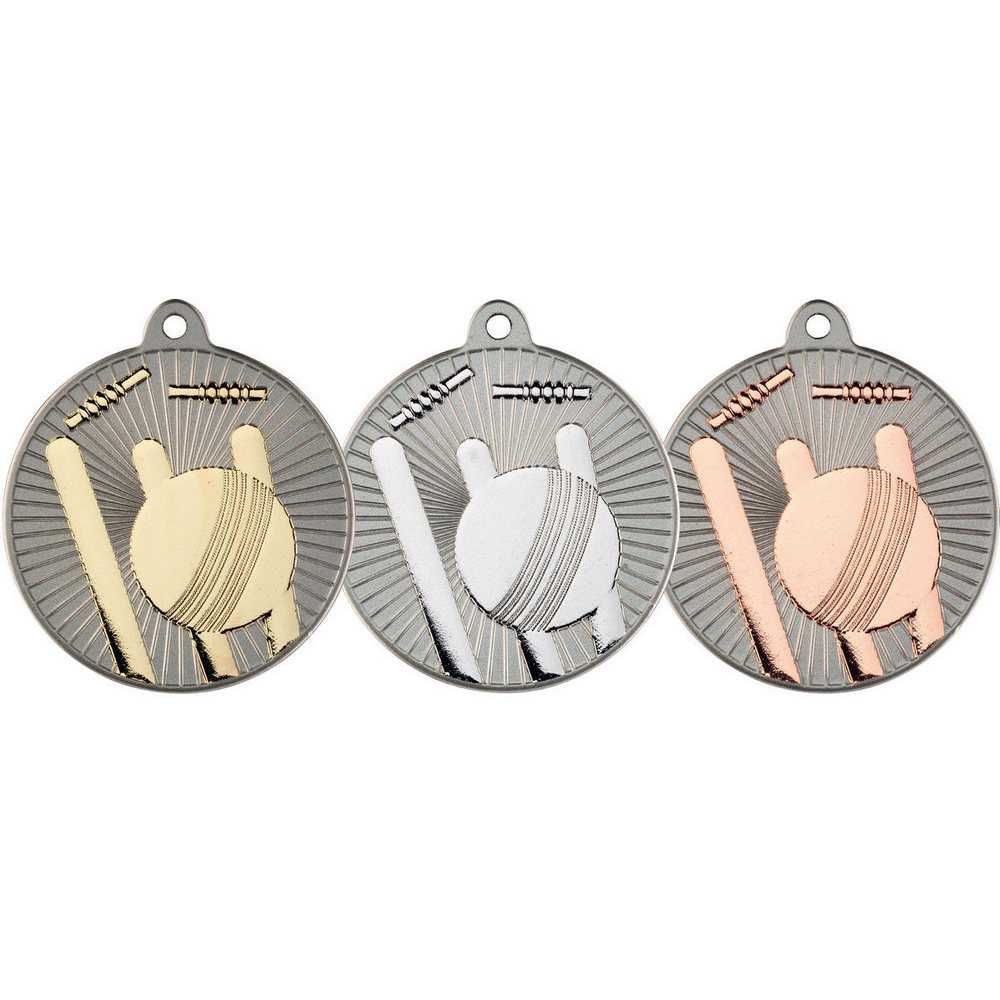 Cricket Two Colour Medal - 50mm by Legacy Outfitters