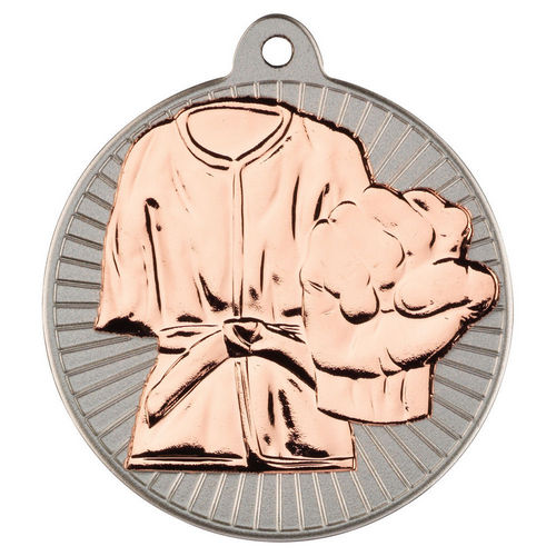 Martial Arts Two Colour Medal - 50mm - Matt Silver/Bronze by Legacy Outfitters