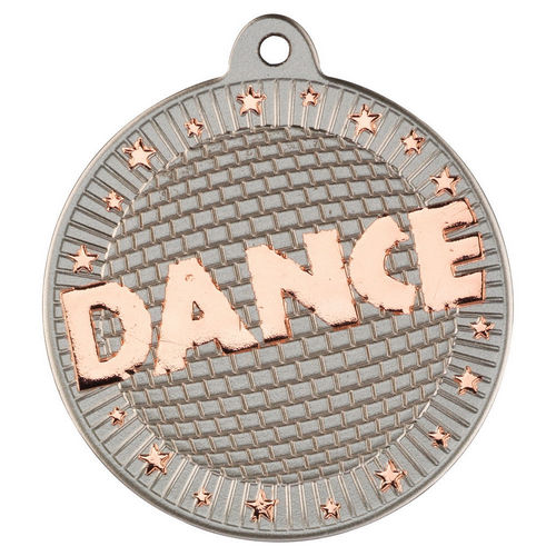 Dance Two Colour Medal - 50mm - Matt Silver/Bronze by Legacy Outfitters