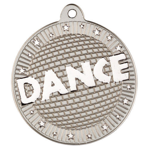 Dance Two Colour Medal - 50mm - Matt Silver/Silver by Legacy Outfitters