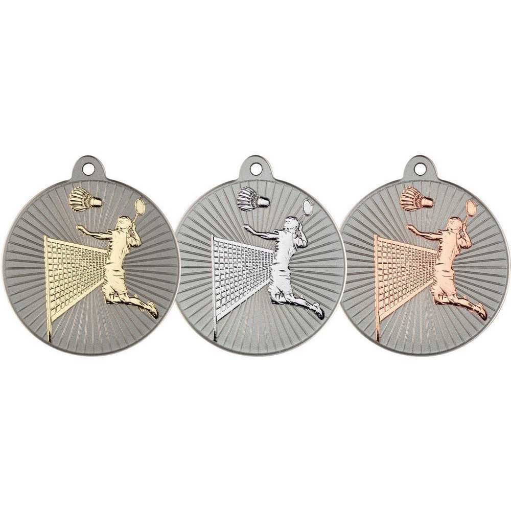 Badminton Two Colour Medal - 50mm by Legacy Outfitters