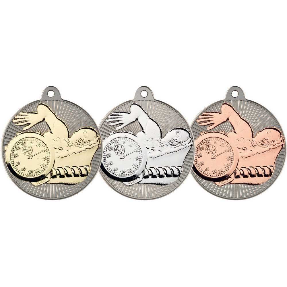 Swimming Two Colour Medal - 50mm by Legacy Outfitters