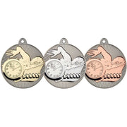 Swimming Two Colour Medal - 50mm by Legacy Outfitters
