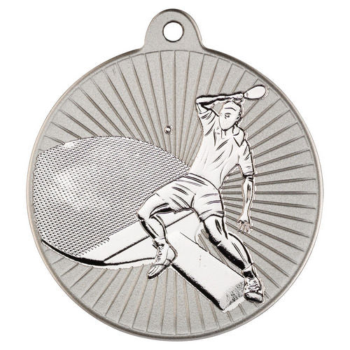 Table Tennis Two Colour Medal - 50mm - Matt Silver/Silver by Legacy Outfitters