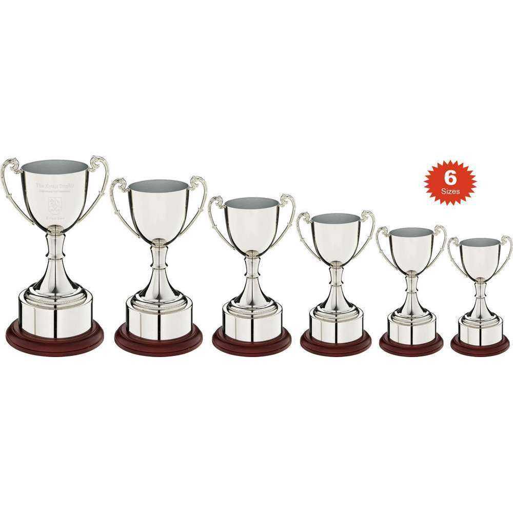 Nickel Plated Cup On Round Plinth With Band by Legacy Outfitters
