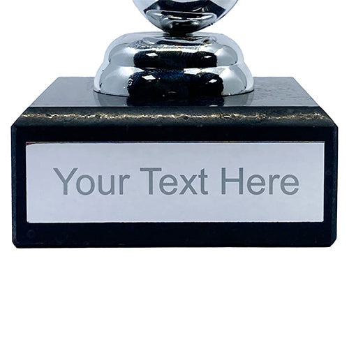 Netball Trophy Marble Base Silver by School Badges UK