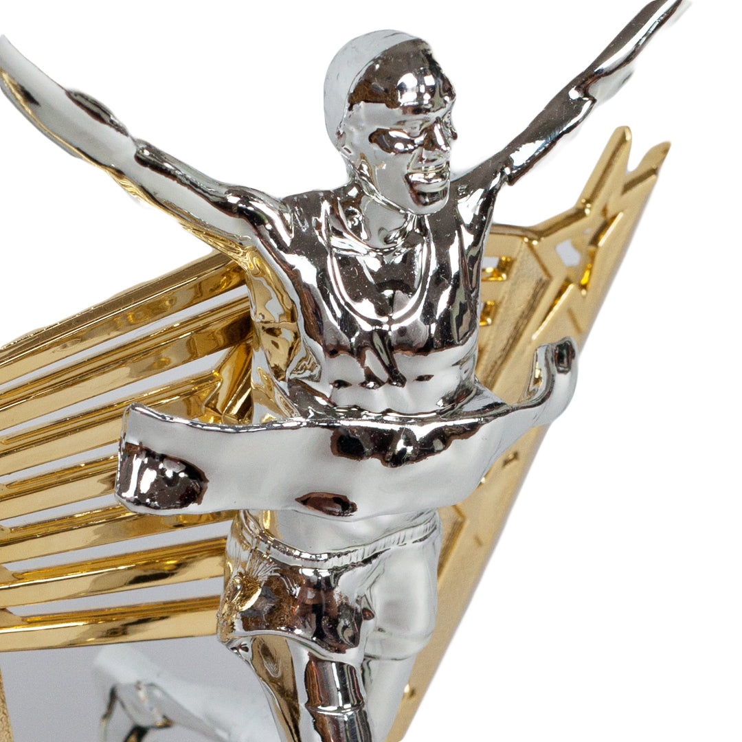 Running Silver & Gold Trophy Zoomed by School Badges UK
