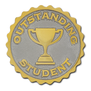 Outstanding Student Badge by School Badges UK