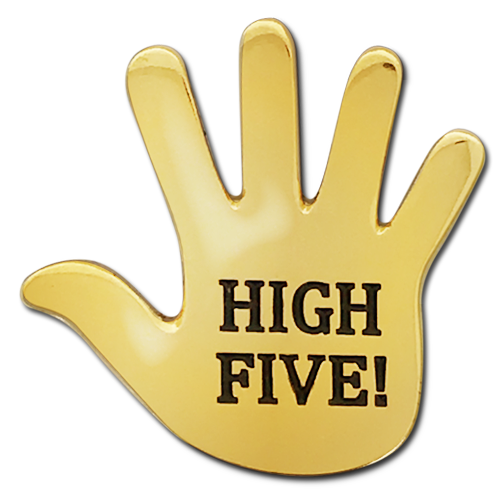 High Five Hand Badge by School Badges UK