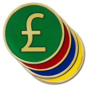 Pound Sign Round Badge by School Badges UK