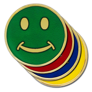 Smiley Round Badge by School Badges UK