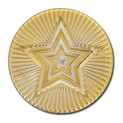 Round Star Metal Badge by School Badges UK