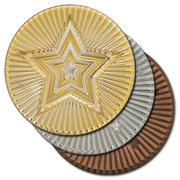 Round Star Metal Badge by School Badges UK