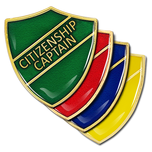 Citizenship Captain Shield Badge by School Badges UK