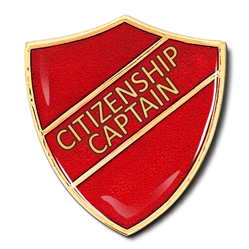 Citizenship Captain Shield Badge by School Badges UK
