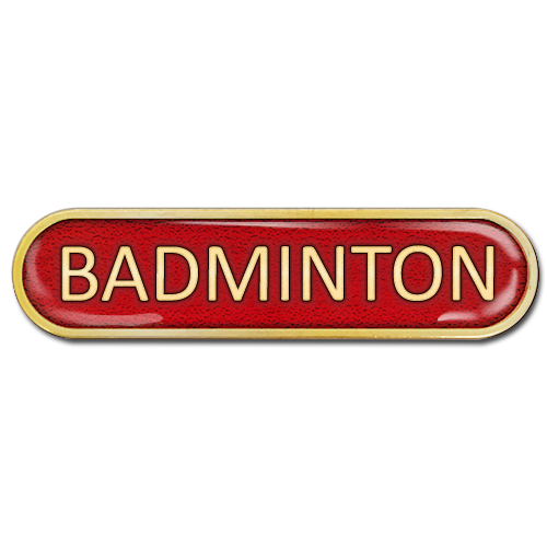 Badminton Bar Badge by School Badges UK