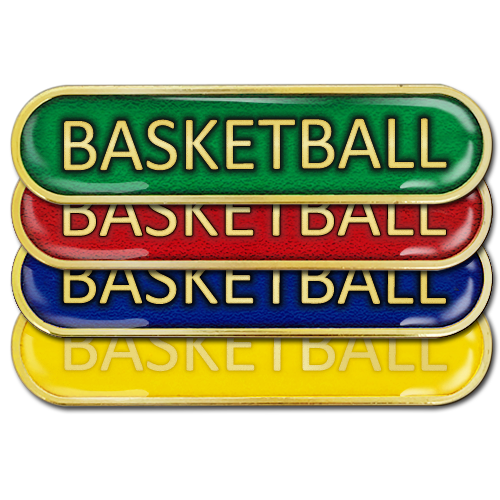 Basketball Bar Badge by School Badges UK