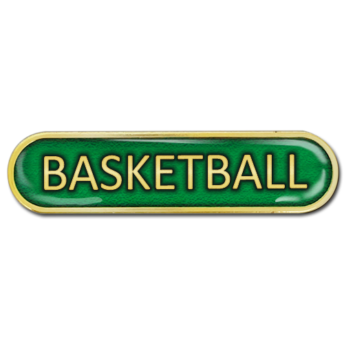 Basketball Bar Badge by School Badges UK