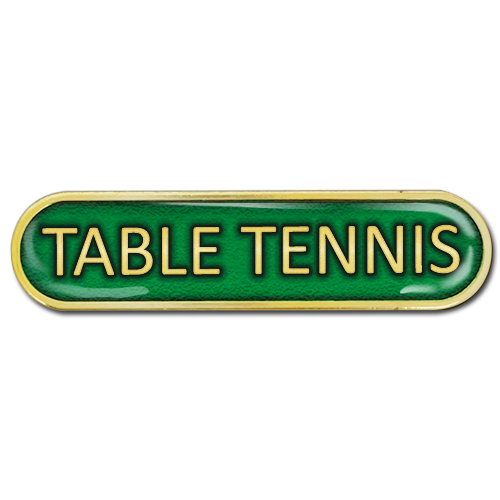 Table Tennis Bar Badge by School Badges UK