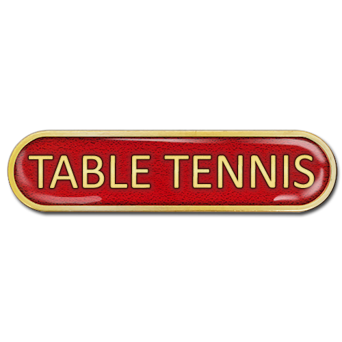 Table Tennis Bar Badge by School Badges UK