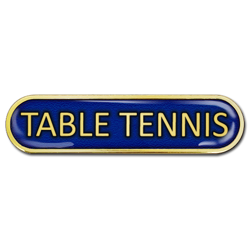 Table Tennis Bar Badge by School Badges UK