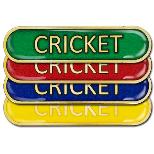 Cricket Bar Badge by School Badges UK