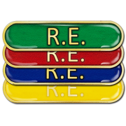 RE Bar Badge by School Badges UK