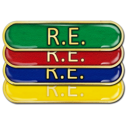 RE Bar Badge by School Badges UK