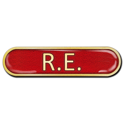 RE Bar Badge by School Badges UK