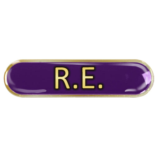 RE Bar Badge by School Badges UK