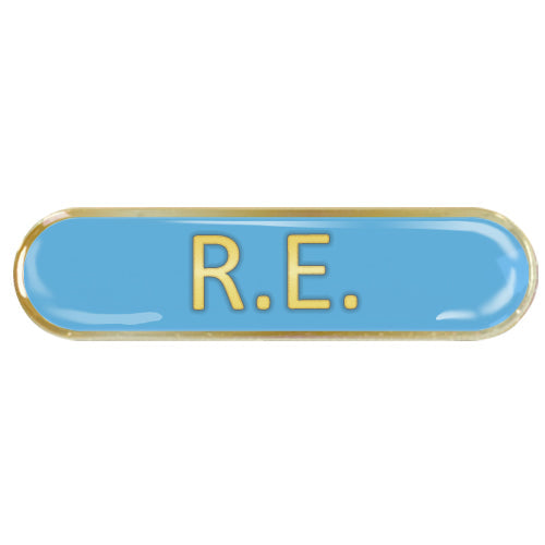 RE Bar Badge by School Badges UK