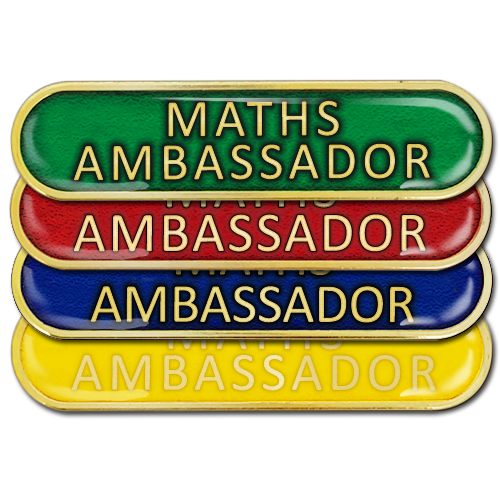 Maths Ambassador Bar Badge by School Badges UK