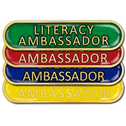 Literacy Ambassador Bar Badge by School Badges UK
