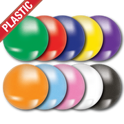 'Plain' Plastic Button Badge (Pack of 25) by School Badges UK