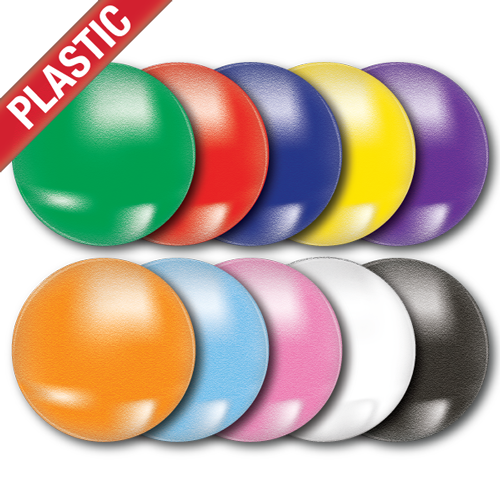 'Plain' Plastic Button Badge (Pack of 25) by School Badges UK