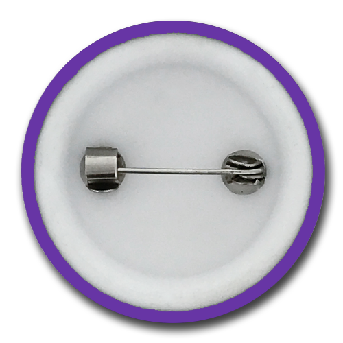 'Plain' Plastic Button Badge (Pack of 25) by School Badges UK