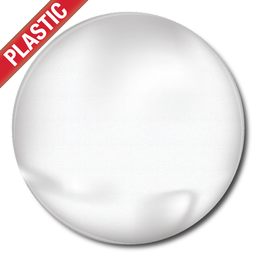 'Plain' Plastic Button Badge (Pack of 25) by School Badges UK