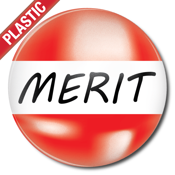 Merit Plastic Button Badge by School Badges UK