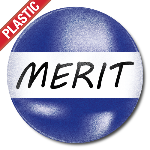 Merit Plastic Button Badge by School Badges UK