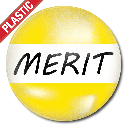 Merit Plastic Button Badge by School Badges UK